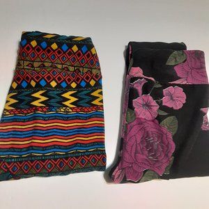 2 Pairs of LuLaRoe Women's Leggings One Size Fits Most
